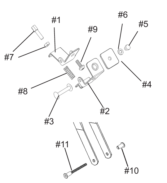 Reservedelsbremsesæt til Carl-Oskar og Rebel rollatorer
