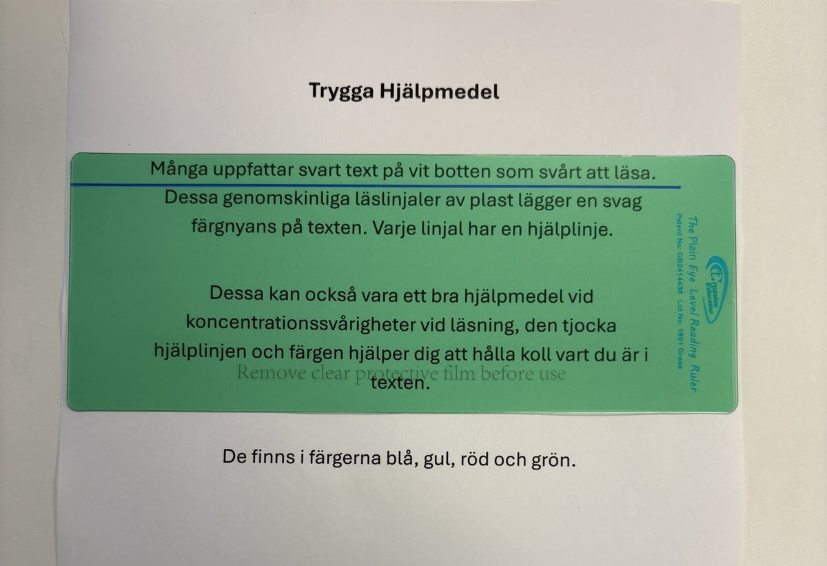 Färgad Läslinjal