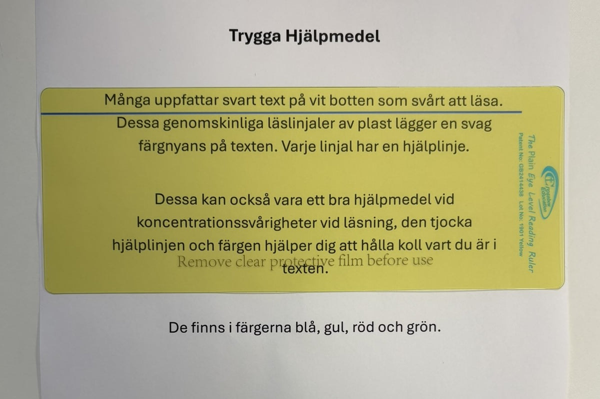 Farvet læselineal