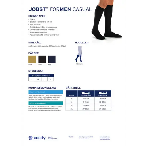 JOBST for man Casual 15-20mmHg - Strumpor - Trygga