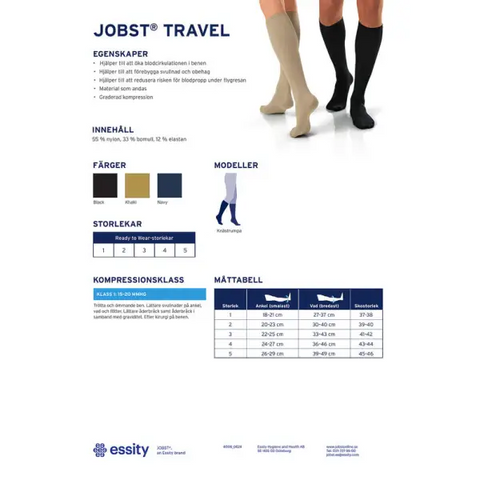 Jobst Travel Socks Unisex Klass 1 - Kläder & Skor - Trygga