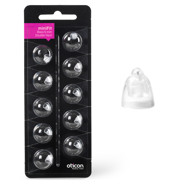 Oticon Bass Double Vent Minifit 10 pack