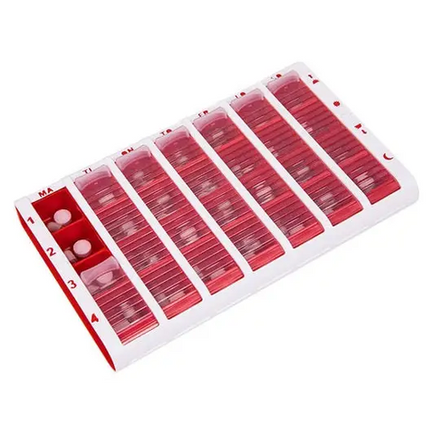 Dosett pillerbox large - Röd Hushåll Trygga Hjälpmedel